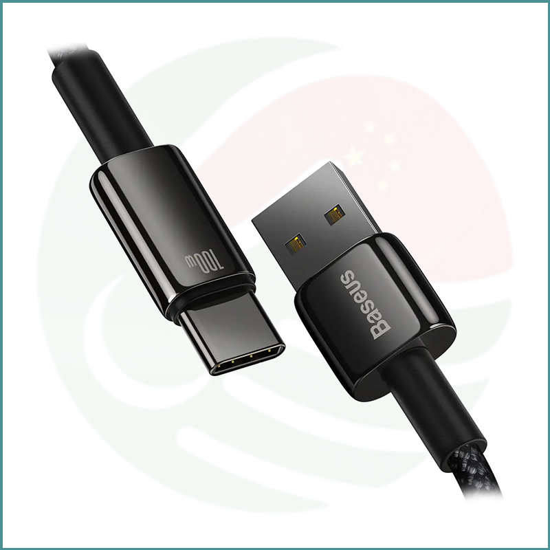 Baseus Tungsten Gold 100W USB to USB-C Cable | 1m / 2m | Black - Image 4