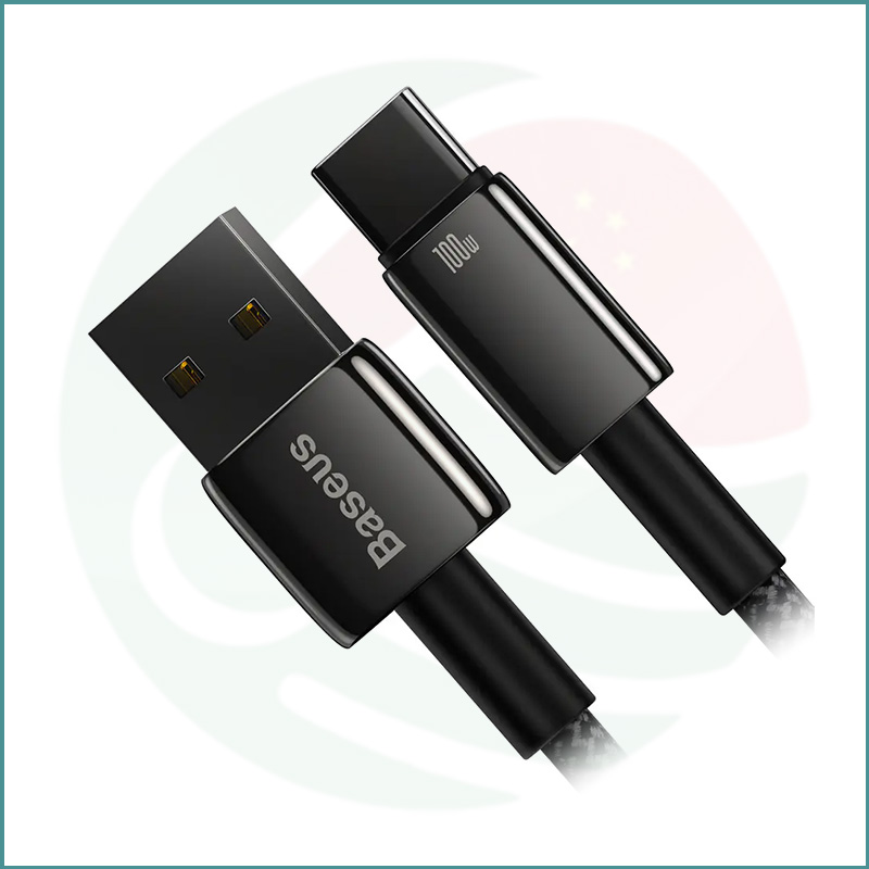 Baseus Tungsten Gold 100W USB to USB-C Cable | 1m / 2m | Black - Image 5