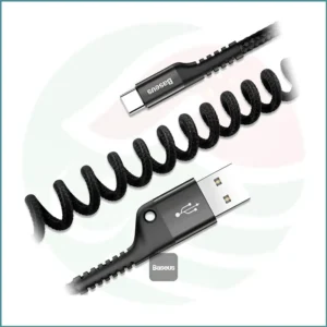 Baseus Fish Eye USB to Type-c Spring Data Cable | 2A Fast Charging & Data Sync (1m)