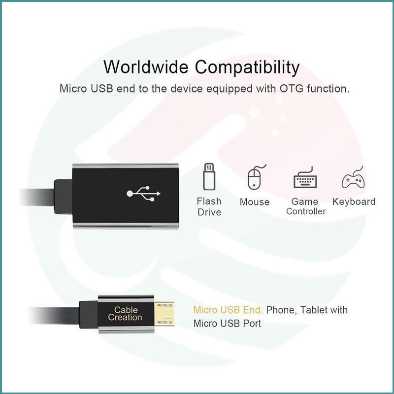 CableCreation Micro USB Male to USB Female | 0.5ft | On‑The‑Go Adapter - Image 3