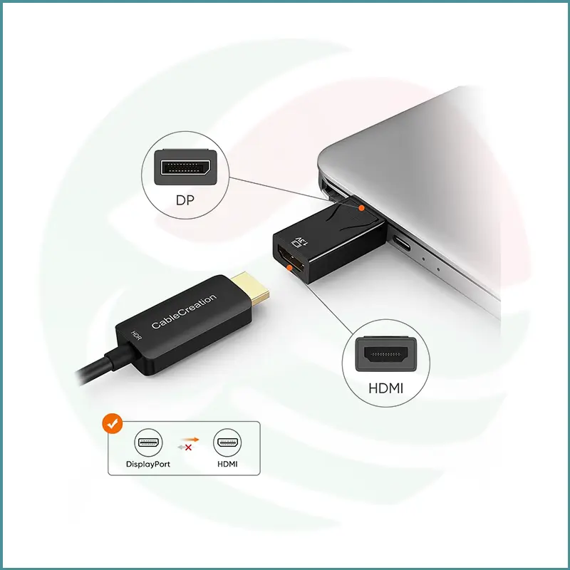CableCreation DisplayPort (DP) Male to HDMI Female Adapter | 1080P@60Hz - Image 3