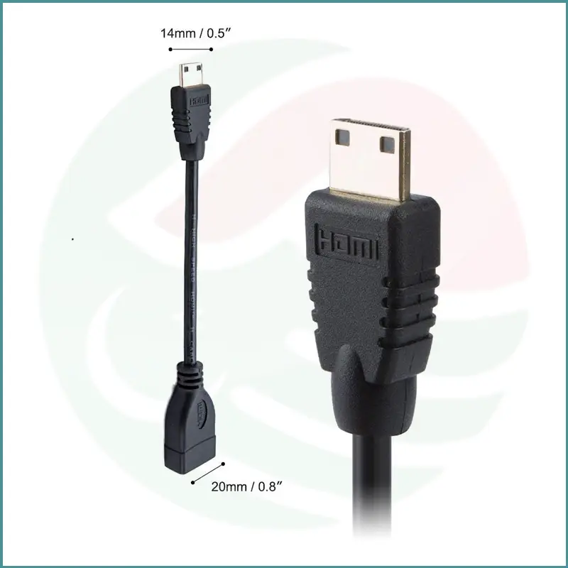 CableCreation Mini HDMI Male to HDMI Female Cable | 0.15m | 1080P Full HD | 3D Support | Black - Image 3
