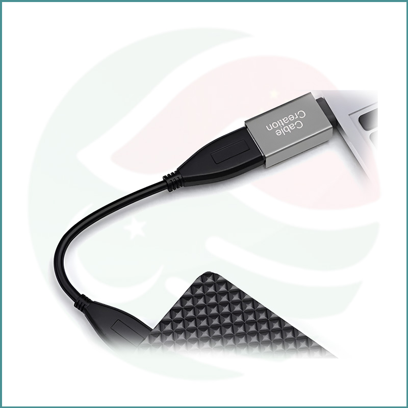 CableCreation USB‑C Male to USB‑A Female Adapter | OTG | 5Gbps | Space Gray Aluminum - Image 2