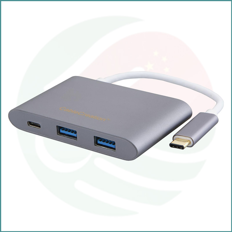 CableCreation USB‑C Hub | 2×USB 3.0 + Type‑C PD + SD/TF Card Reader | 5Gbps | 60W Charging