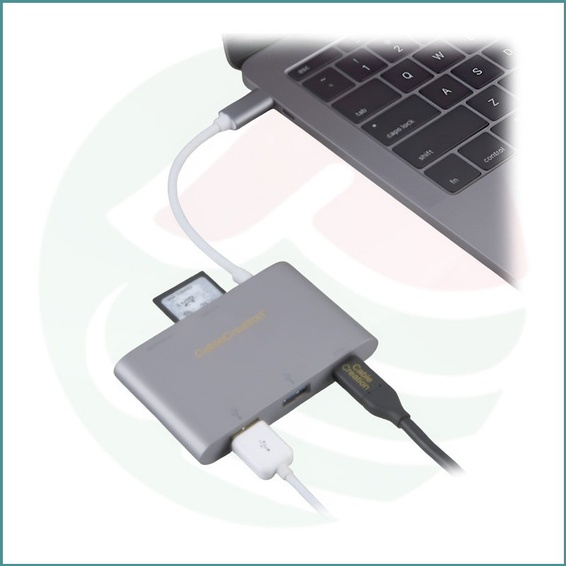CableCreation USB‑C Hub | 2×USB 3.0 + Type‑C PD + SD/TF Card Reader | 5Gbps | 60W Charging - Image 4