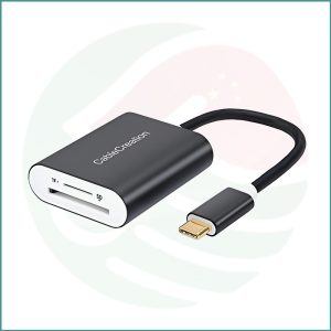 CableCreation USB Card Reader | 2‑in‑1 | USB 3.0 | 5Gbps | Aluminum Case | Black