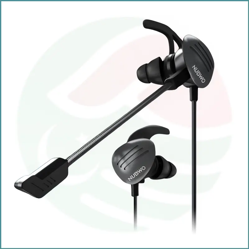 NUBWO NH01 Gaming Earbuds | 3.5mm Wired | In‑Ear | Mic & Volume Control | Black - Image 2