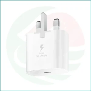 Samsung 25W 3‑Pin Fast Charging Travel Adapter | Box Packed | White