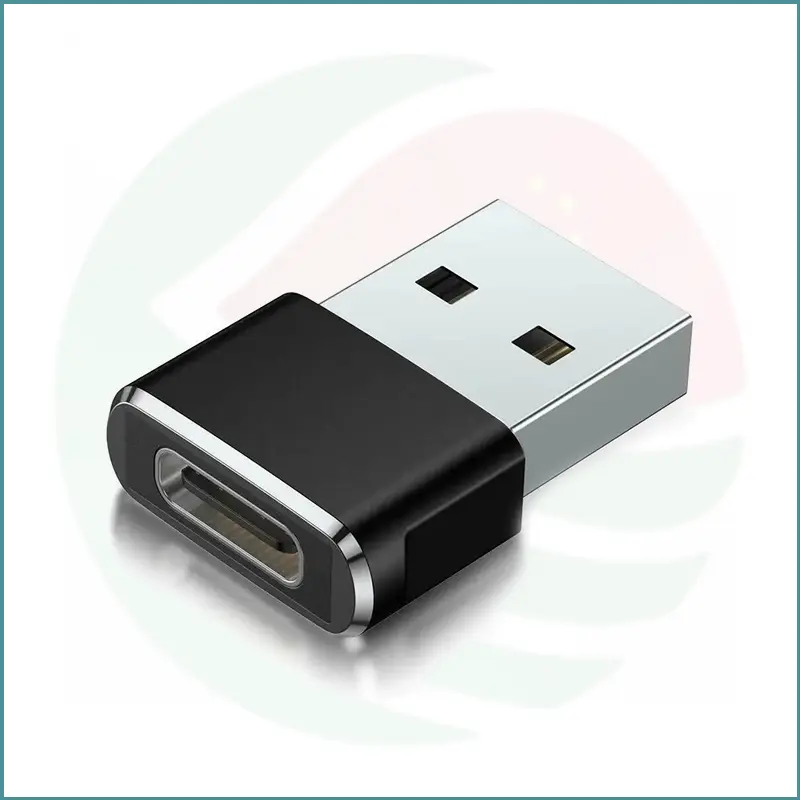 USB Male to Type‑C Female Adapter | Data Converter | OTG Enabled