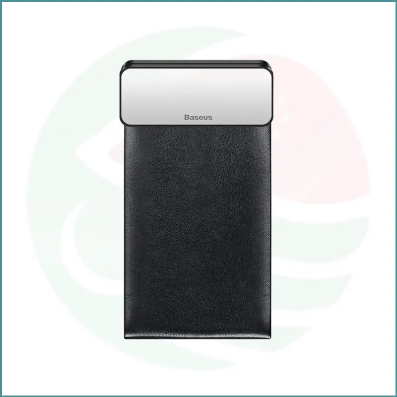 Baseus Magic Car Storage Pocket Cover | Black & Silver | Magnetic Latch | Leather Trim - Image 2