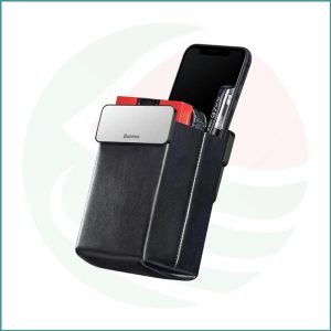 Baseus Magic Car Storage Pocket Cover | Black & Silver | Magnetic Latch | Leather Trim