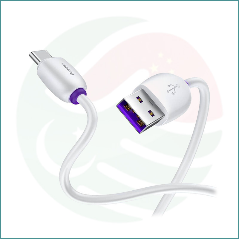 Baseus Purple Ring USB To USB‑C Cable | 1m | 5A | 40W | 480Mbps - Image 2