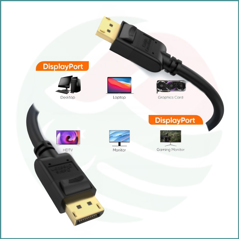 CableCreation DisplayPort to DisplayPort Cable | 5m | DP 1.2 | 4K@60Hz | 2K@144Hz | Gold‑Plated - Image 3