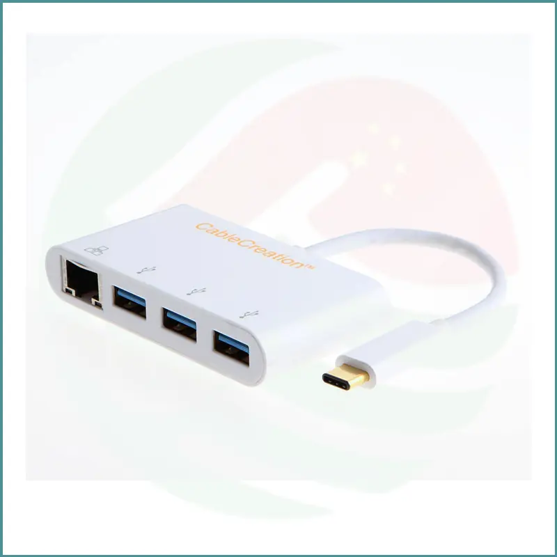 CableCreation USB‑C to 3‑Port USB 3.0 Hub + Gigabit Ethernet Adapter | 12cm | 5Gbps - Image 4