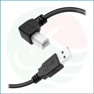 USB A Male To USB B 2.0 Male 90° Left Angle Printer Cable | 1.8m