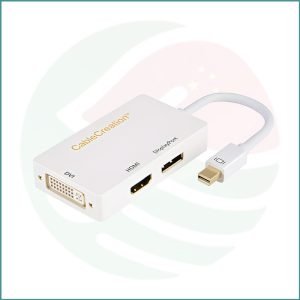 CableCreation Mini DisplayPort to HDMI/DVI/DisplayPort 3‑in‑1 Adapter Hub