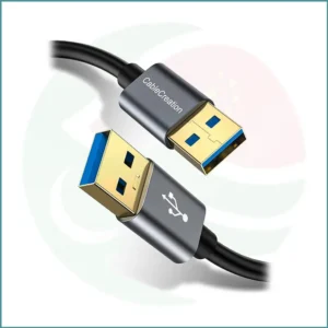 CableCreation USB 3.0 Type‑A Male to Male Cable | SuperSpeed 5Gbps | Space Gray | Gold‑Plated | Durable Aluminum Alloy