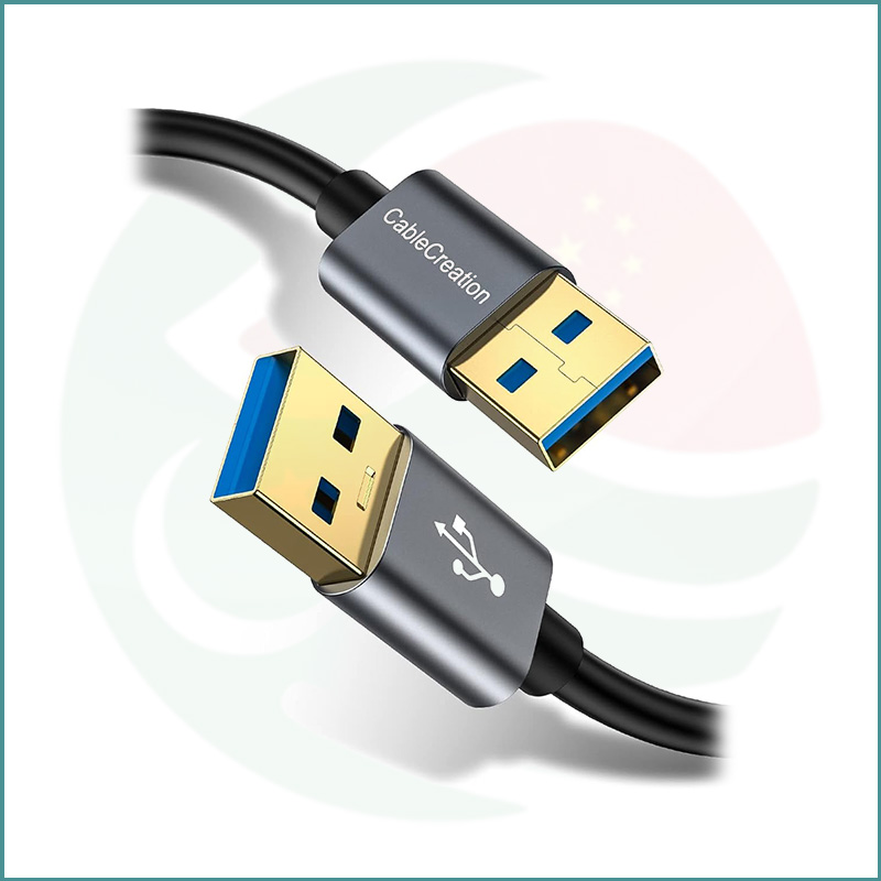 CableCreation USB 3.0 Type‑A Male to Male Cable | SuperSpeed 5Gbps | Space Gray | Gold‑Plated | Durable Aluminum Alloy