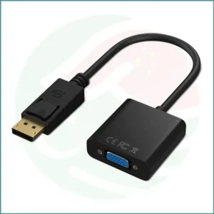 DisplayPort (DP) to VGA Adapter | Male to Female Converter | Plug & Play | 1080p Full HD | Black