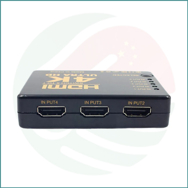 5‑in‑1 4K Ultra HD HDMI Switcher | Remote Control | Black | Supports 2160p | LED Indicators - Image 3
