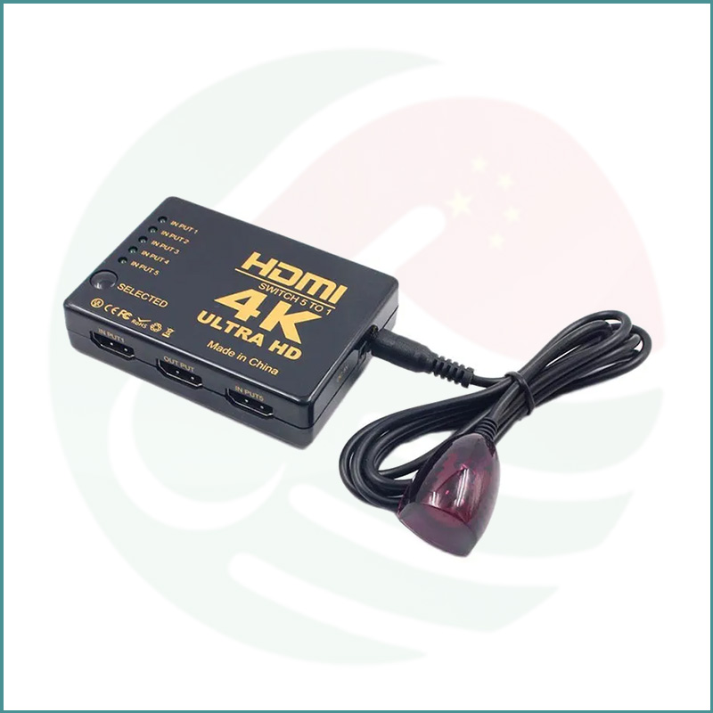 5‑in‑1 4K Ultra HD HDMI Switcher | Remote Control | Black | Supports 2160p | LED Indicators - Image 4