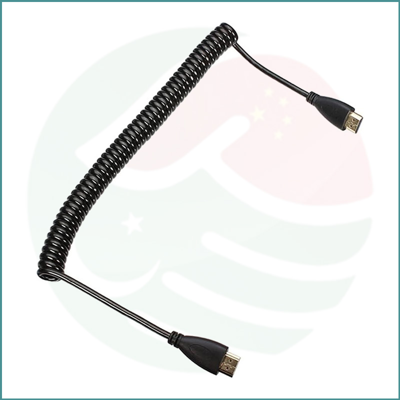HDMI Male to HDMI Male Stretch Spring Cable | 1.8m | 1080p - Image 2