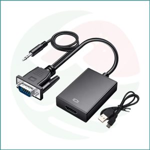 VGA to HDMI 1080P Adapter | With 3.5mm Audio Output | Plug & Play Converter