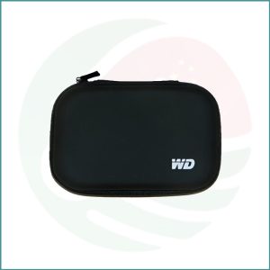 WD External Hard Drive Protective Pouch | Shockproof PU Zipper Case with Accessory Pocket for 2.5-Inch HDD & SSD – Black