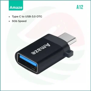 AMAZE A12 | Type-C to USB 3.0 Mini OTG Adapter | 5Gbps Speed | Compact & Portable