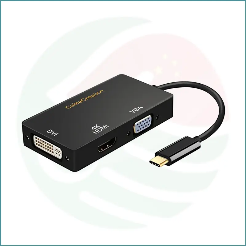 CableCreation 4‑in‑1 USB‑C to HDMI 4K + DP 4K + DVI + VGA Adapter | Thunderbolt 3 Compatible - Image 5