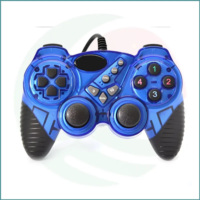 Double Shock USB Game Controller | 8‑Way Direction | 10 Buttons