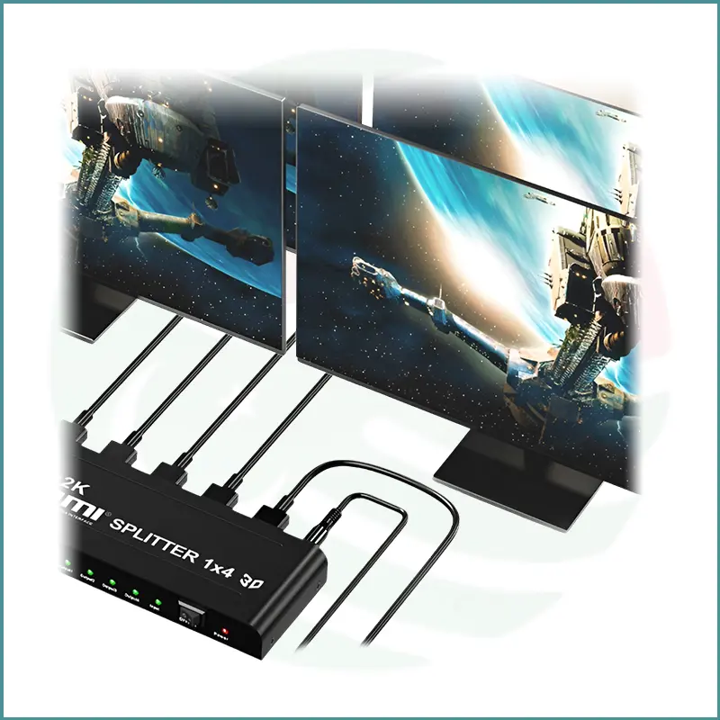 4K HDMI Splitter 1x4 | Full HD Distributor | Quad Display - Image 4