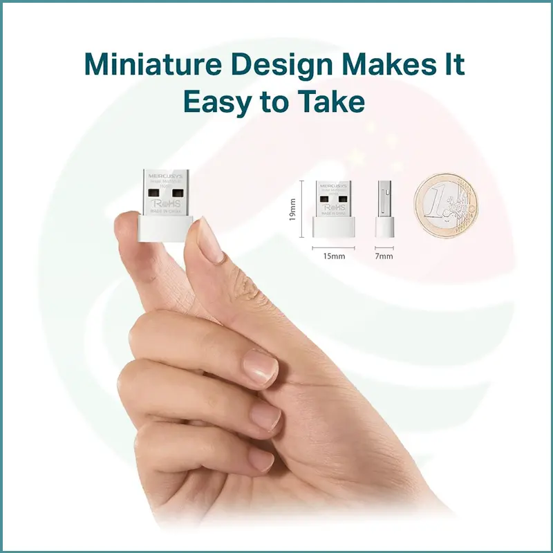MERCUSYS Nano USB WiFi Dongle | 150Mbps | Compact USB 2.0 Adapter - Image 4