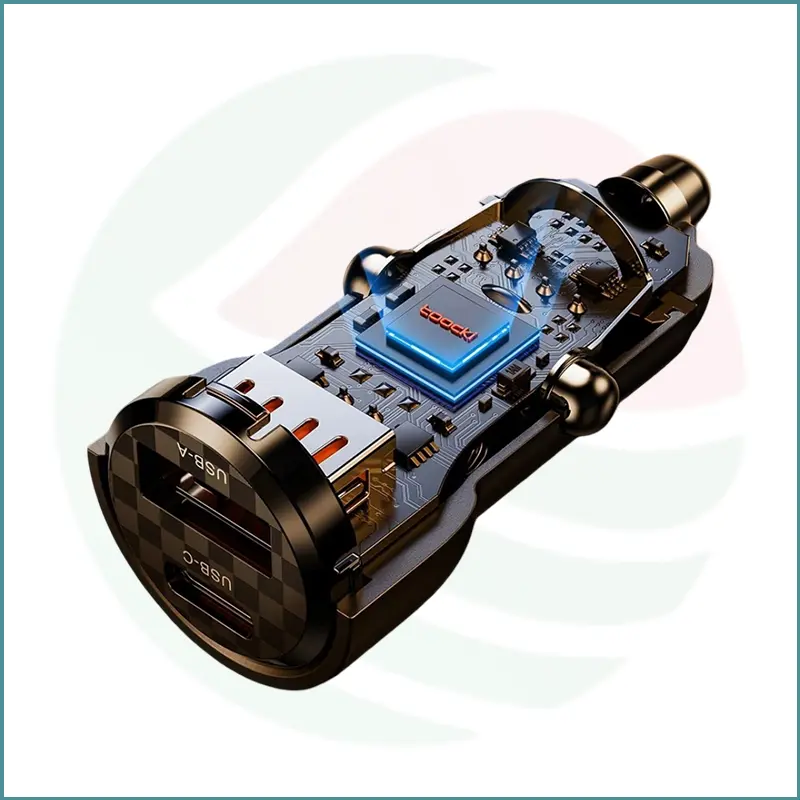 Toocki YF01 48W USB Car Charger | QC3.0 + PD3.0 | Dual‑Port Fast Charging | Universal Car Adapter - Image 2