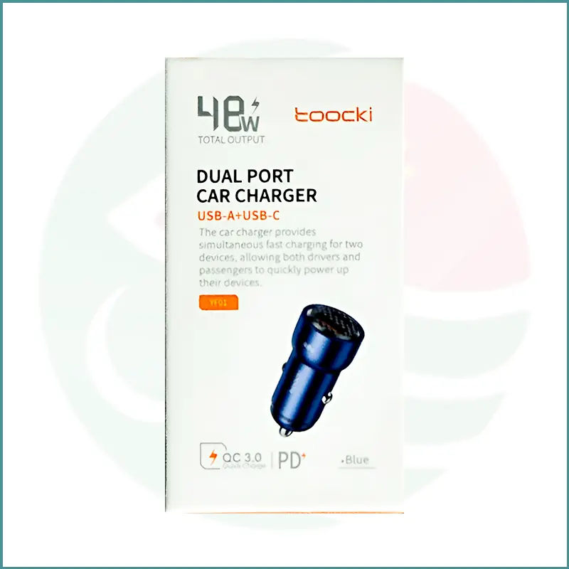 Toocki YF01 48W USB Car Charger | QC3.0 + PD3.0 | Dual‑Port Fast Charging | Universal Car Adapter - Image 3