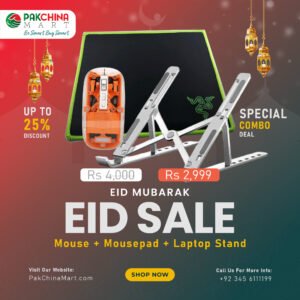 Special Eid Sale Deal | Yilima Transparent Wireless Mouse + Mouse Pad + Laptop Stand