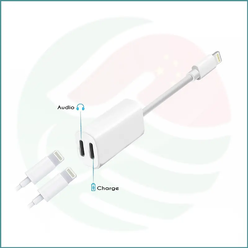 2 in 1 Lightning Adapter & Charger | Lightning to 2x Lightning | Compact Design - Image 3