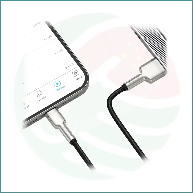 Baseus Cafule Series Metal Data Cable | USB to Lightning | 2.4A | 2m | Black - Image 2