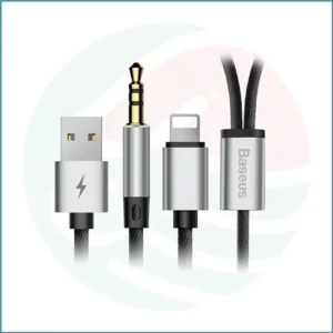 Baseus L34 Lightning to 3.5mm + USB Charging Cable | 1.2M | Black