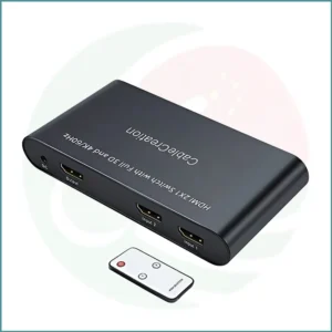 CableCreation HDMI Switch 4K | 2 Ports | 2x1 Hub | IR Remote | 60Hz