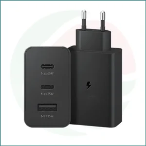 Samsung Original 65W 3‑Port Super Fast Wall Charger | Black