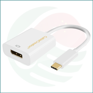 CableCreation Type‑C to DisplayPort (DP) Adapter | 4K@60Hz | Thunderbolt 3/DP Alt Mode | White