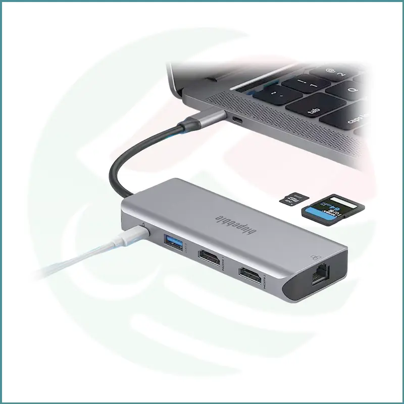 blupebble 9‑in‑1 USB‑C Hub | Dual HDMI 4K@60Hz | PD Charging | Ethernet | SD/TF - Image 2