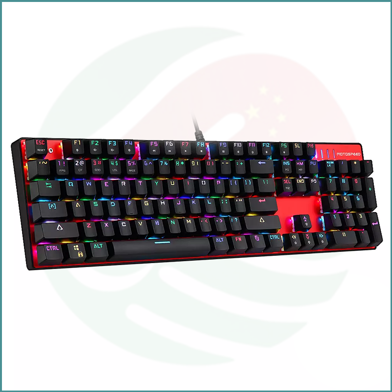 Motospeed CK104 Mechanical Gaming Keyboard | Red Switch | Aluminium Panel | RGB