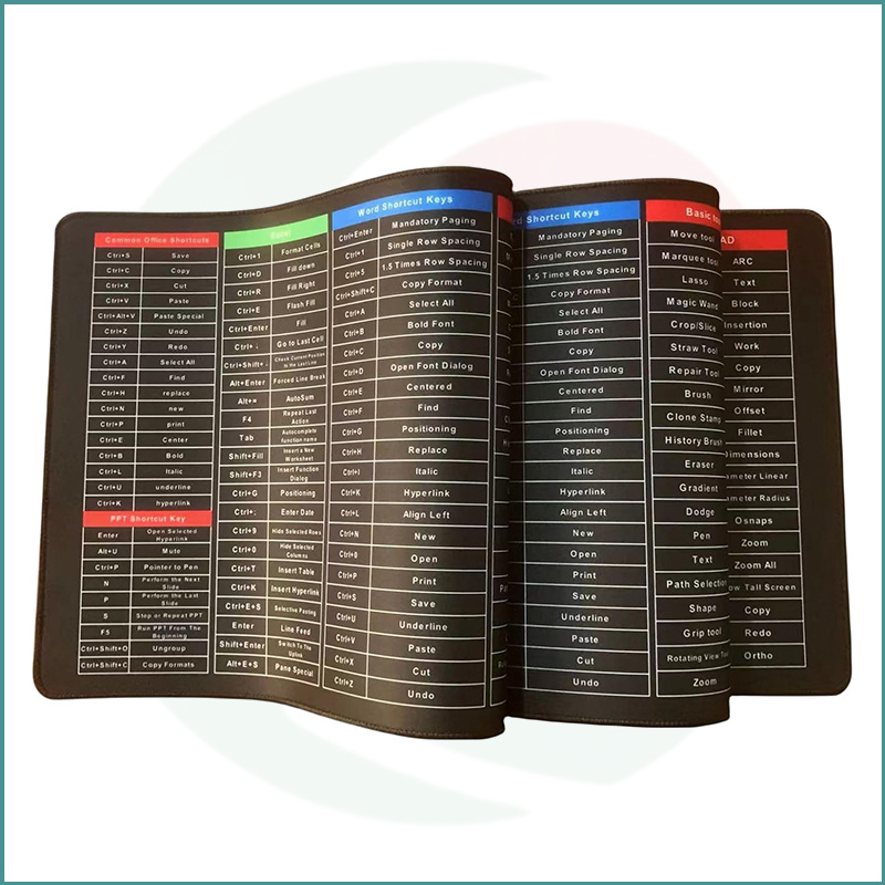 Shortcut Keys Mouse Pad | XL & XXL | Office Desk Mat - Image 3