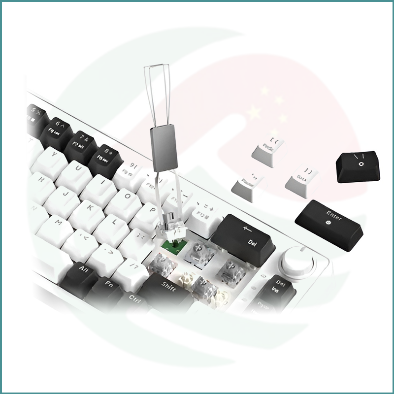 CyberLynx AG68 | Wired Mechanical Gaming Keyboard | Hot-Swappable Silver Speed Switches | Control Knob - Image 3